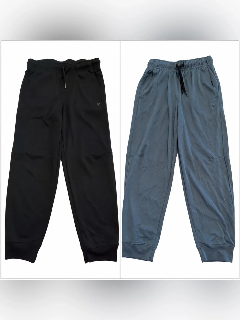 OLD NAVY Active Boys Kids Black & Blue Jogger Pants size medium (8) Lot of 2